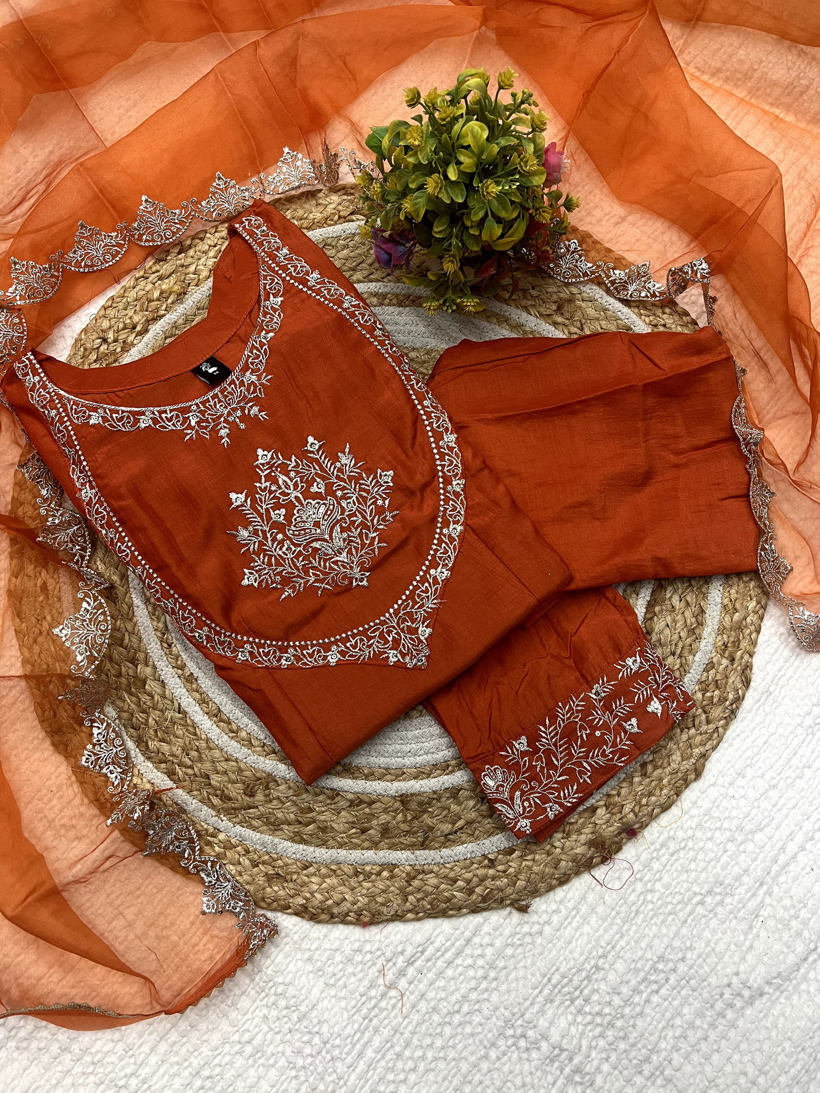 KF 5017 Kalaai Silk Embroidery Kurti With Bottom Dupatta Suppliers In India